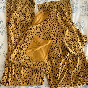 Kyte BABY Mustard and Black Leopard Pajama Set